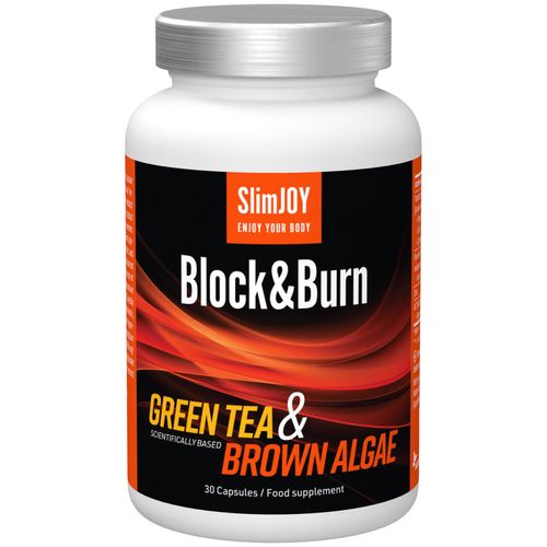 Block & Burn | 2 v 1: blokátor a spalovač tuků pro dvojí účinek ničení tuků | 30 kapslí | SlimJOY
