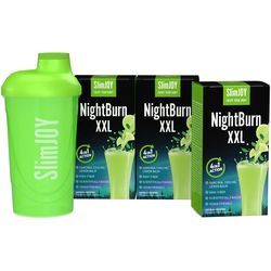 3x NightBurn XXL + Shaker ZDARMA | Spalovač tuků, který spaluje tuk během spánku | Bez kofeinu | 30denní program | SlimJOY
