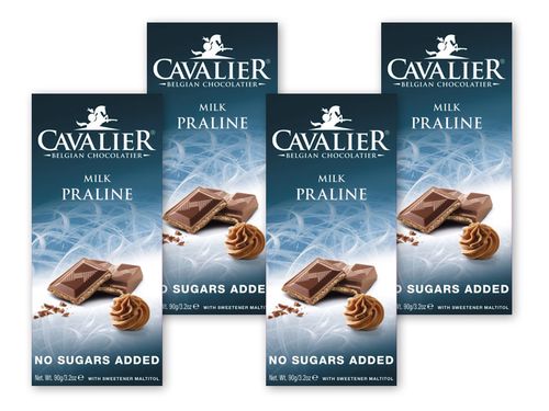 Čokoláda MILK PRALINE (slazené maltitolem) 4 x 90 g