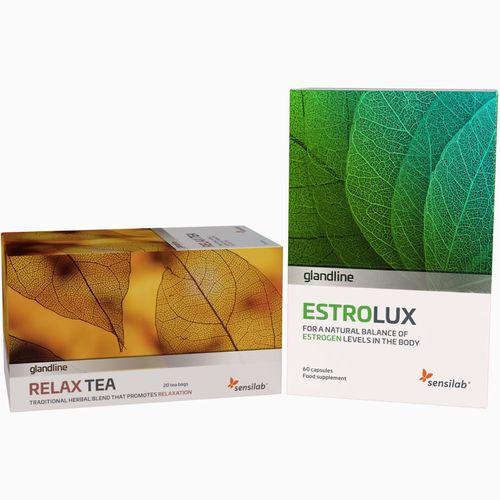 EstroLux + Relax Tea | EstroLux Bojuje proti nadbytečnému estrogenu v těle a Relax Tea je relaxační a uklidňující bylinný čaj | na 1 měsíc | Sensilab