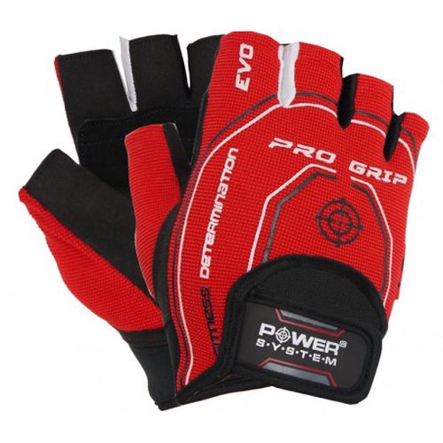 Fitness rukavice PRO GRIP EVO (POWER SYSTEM) Barva: Červená, Velikost: M