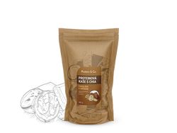 Protein&Co. Proteinové kaše s chia 480 g – 4 příchutě Příchuť 1: čokoláda s vlašským ořechem, Váha: 480 g