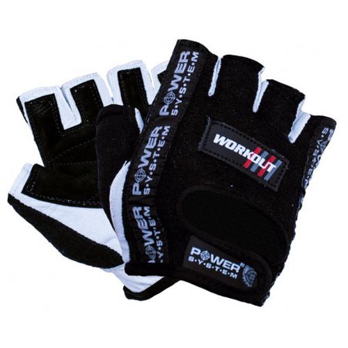 Fitness rukavice WORKOUT (POWER SYSTEM) Barva: Černá, Velikost: L