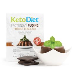 KetoDiet Proteinový pudink s čokoládovou příchutí (7 porcí) - 100% česká keto dieta