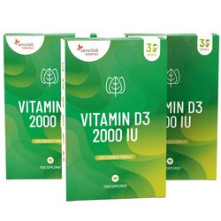 Vitamin D3 2000 IU 1+2 ZDARMA - vysoce účinný doplněk stravy s 2000 IU (50 μg) vitaminu D. Kapsle se snadno polykají. Zásoba na 3 měsíce | SlimJOY