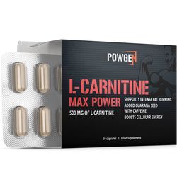 L-Carnitine Max Power: nejčistší L-karnitin švýcarské kvality pro intenzivní spalování tuků. Obsahuje 60 kapslí na 1 měsíc.