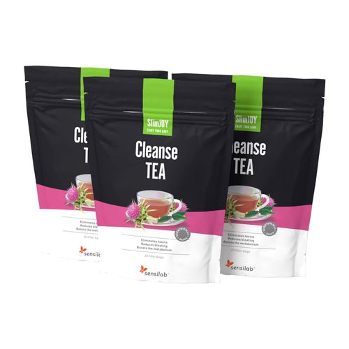 Cleanse TEA | 100% přírodní detoxikační čaj, který eliminuje toxiny, snižuje nadýmání a posiluje metabolismus | 3x 20 sáčků na 2 měsíce