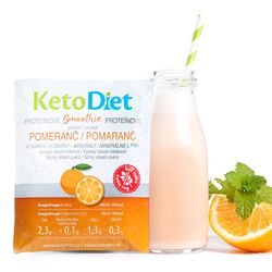 KetoDiet Proteinové smoothie s pomerančovou příchutí (7 porcí) - 100% česká keto dieta