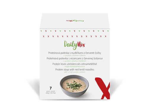 DailyMix Proteinová polévka s nudličkami z červené čočky (7 porcí)