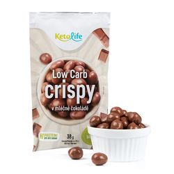 KetoLife Low Carb CRISPY v mléčné čokoládě (38 g) - 100% česká keto dieta