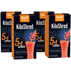 KiloShred 1+3 ZDARMA | Prémiový nápoj na hubnutí 5 v 1 | Pomerančová příchuť | Vegan | 40 sáčků | SlimJOY
