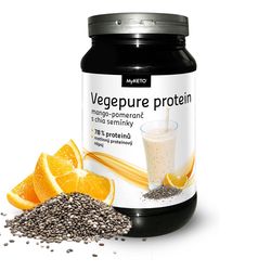 MAXI Vegepure protein mango-pomeranč a chia - vegan 600g